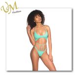 Custom Women Beach Wear Mature Bikini Swimsuit One Piece Swimwear