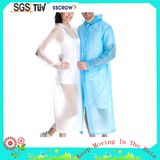 Promotion Safety Raincoat Reflective Transparent PVC Raincoat for Adult