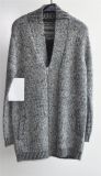 Winter V-Neck Knitted Long Cardigan with Zipper for Men
