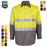 Fashion Breathable Reflective OEM Hi Vis Cotton Work Shirts