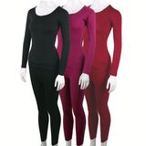 Merino Wool Women's Long Sleeve Thermal Underwear for Winter