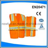 Orange High Visibility Vest Pms Colour Fabric Can Be Customized