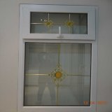 China Conch Brand PVC Profile 3 Panel Casement Window with Awning