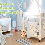 BBS208 European Luxury Quilted Newborn Baby Bedding Set Crib Boy Supplies, Bedding Sets 100%Cotton