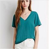 Fashion Sexy Cotton Print Long T-Shirt for Women (W238)
