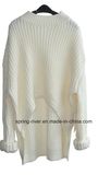 Chunky Pure Color Knit Sweater for Ladies