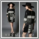 Fashion Sweet Ladies Half Sleeve Wool Winter Dress