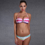 Pink Stripe Cheap Wholesale OEM Custom Swimwear Open Bikini