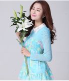 New Arrvial Chiffon Printed Long Sleeve Woman Blouse for Summer