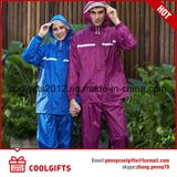 High Quality Reusable Cloth Raincoat Set with Custom Print