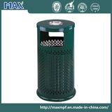 Outdoor Waste Bin Perforated Two Side Hooded Trash Can