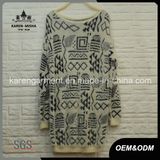 Aztec Ladies Hairy Knitted Long Sweater