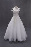 off Shoulder Floor Length Bridal Dress Wedding Gown P0068