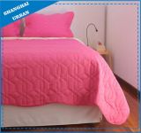 Pink Solid Color Polyester Quilt Set