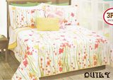 Wholesale New Printed Microfiber Quilt & Sham Set Queen Size