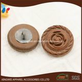 Heat Press Rose Pattern Leather Shank Button