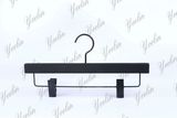 Black Wood Lingerie Hangers with Clips for Retail, Wholesaler