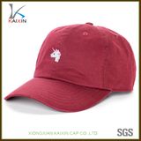 Custom Embroidery 100% Cotton 6 Panel Baseball Caps Hats