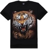 Men 3D Animal Latest Design Printed Cotton Summer T-Shirt (SY-0650)