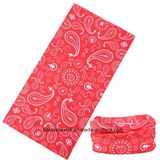 Customized Design Printed Red Paisley Microfiber Snowboard Balaclava