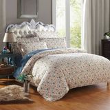 Textile 100% Cotton High Quality Bedding Set for Home/Hotel Comforter Duvet Cover Bedding Set (Little Blue flower)