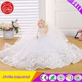 Wedding Dress Girl Plastic Bridal Doll as Gift