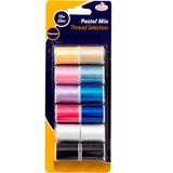 12PCS Polyester Pastel Mix Thread Selection