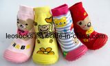 Wholesale Cute Cartoon Rubber Sole Baby Socks Happy Baby Prewalker Shoes