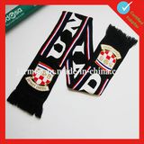 Knitted Sport Club Acrylic Scarf with Jacquard Logo