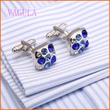 VAGULA Rhodium Plated Copper Fashion Painting Shirt Cuff Links