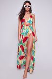 2018 Watermelon Printing Chiffon Summer Maxi Beach Dresses