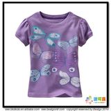 Printing Style Kids Garment Purple Color Kids T-Shirt