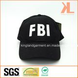 Cotton Drill Army Black Fbi Embroidery Baseball Cap