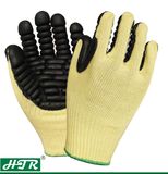 Latex Coating Cut Resistant Aramid Knitted Mechanical Safety Work Gloves