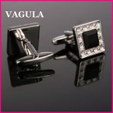 VAGULA Quality Crystal Silver Cufflinks (HL10162)