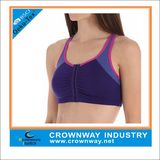 Zippered Front Opening Fit Sport Bra for Women