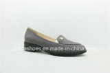 New Arrived Lady Leather Casual Shoes with Simple Design