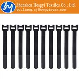 Black Nylon Fasteners Hook & Loop Cable Ties Tape