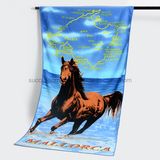 Animal Design Microfiber/Cotton Printed Cartoon Terry Beach Towel