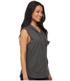 Wholesale Plain Grey Cotton Pullover Sleeveless Sweatshirt with Hoodie