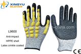 Hppe Shell Sandy Nitrile Coated Safety Work Gloves (L9600)