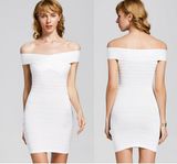 Strapless Bandage Dress with Sexy Fashion Short White Dress