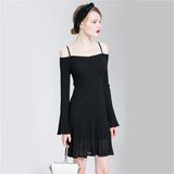 2018 New Design Women's Dress Sweater off Shoulder
