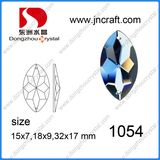 Boat Shape Sew on Rhinestones Flat Back for Garment Decoration