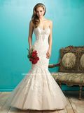 2016 Popular Mermaid Bridal Gown Backless Lace Wedding Dress