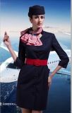 Fashion Women Dress with Long Sleeves Stewardess Uniforms