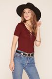 Fashion Eyelet Design Short Sleeve T Shirt