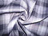 Print Check on Dye Bottom Plain Viscose Cotton Interweave for Lady Shirt Use