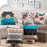 Top Quality Thick Cotton Linen 150g Printed Cushion Cover Throw Pillow Case