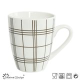 10oz Porcelain with Decal Checked Coffee Mug